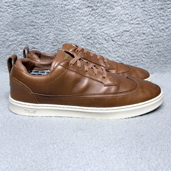 True Linkswear FS Tour Mens Size 13 Spikeless Golf Shoes Wingtip Brown Leather - Picture 1 of 10
